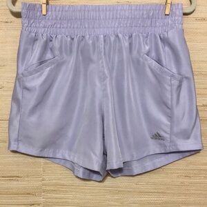 Adidas Women's Light Purple Lavender Athletic Golf Elastic Waist Shorts